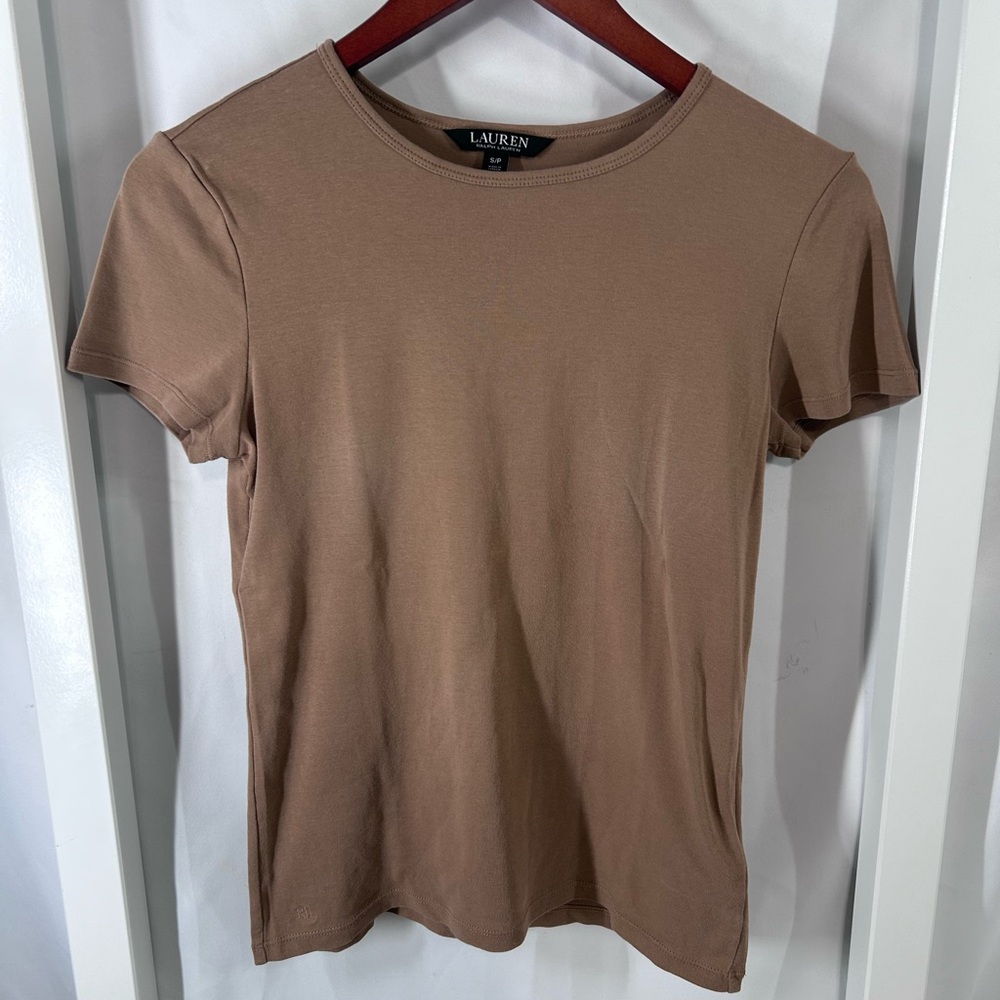 Ralph Lauren black label Women Brown T-Shirt cotton minimalist luxury designer